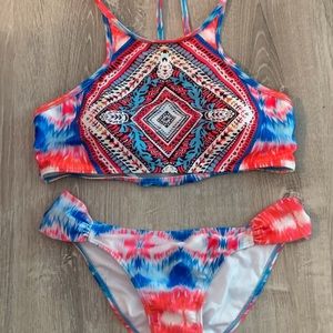 Tie dye bathing suit